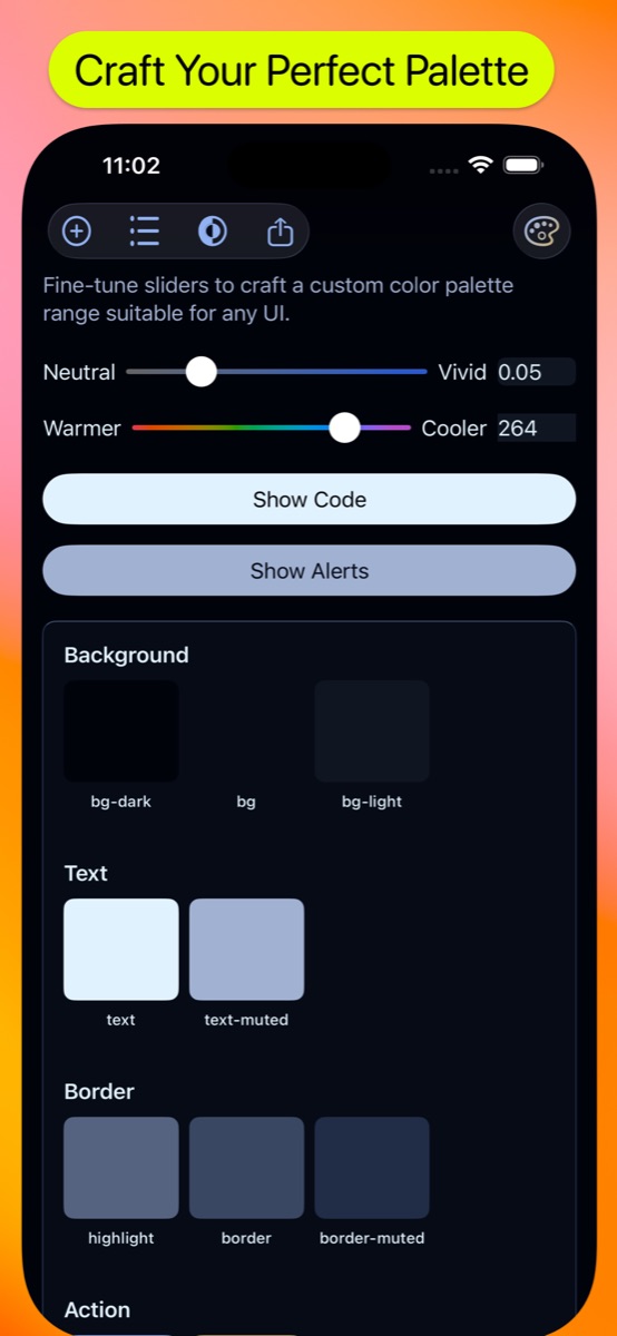 UI Palette Designer preview